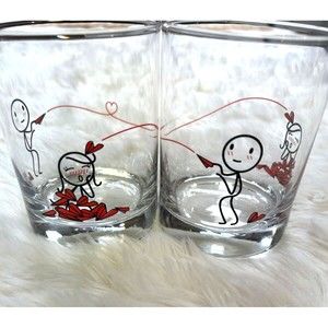 HUMAN TOUCH LOVE‎ WILL FIND ITS WAYS COUPLE DRINKING GLASS SET
